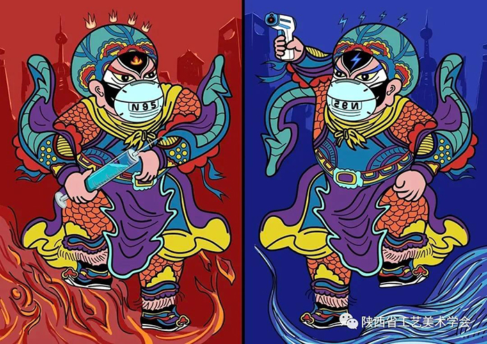 1招贴画《共盼春来》作者：丁婷婷
