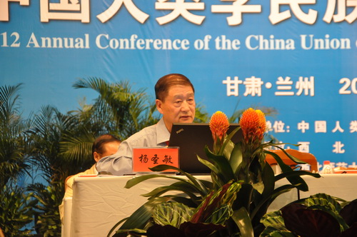 杨圣敏教授作主旨发言