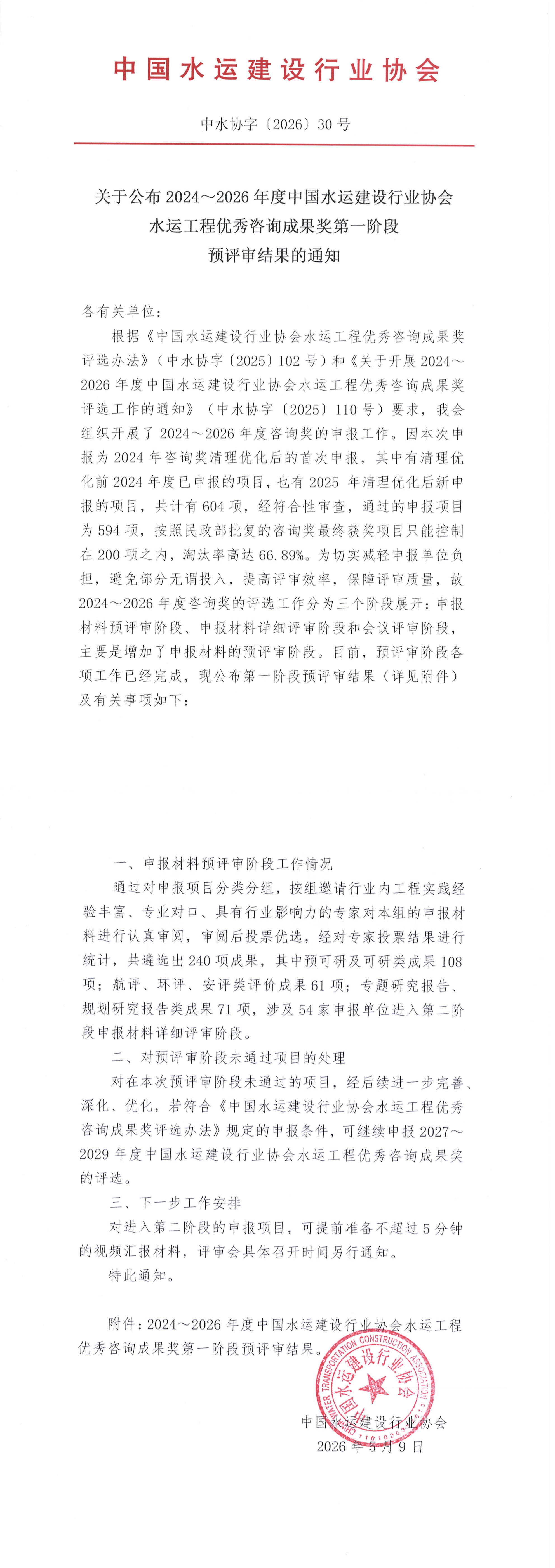 （中水协字【2026】30号）关于公布2024～2026年度中国水运建设行业协会水运工程优秀咨询成果奖第一阶段预评审结果的通知(2)_00.png