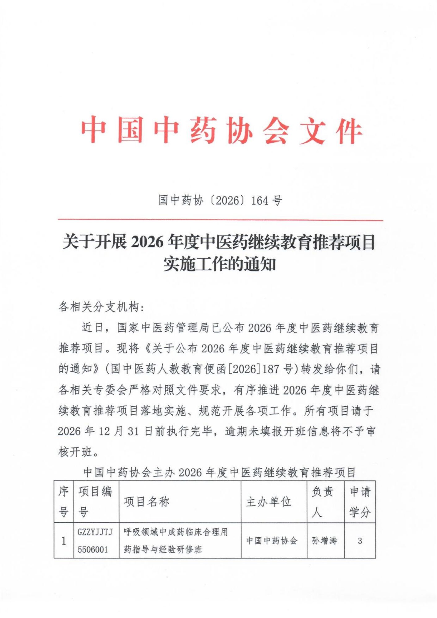 164号 关于开展2026 年度中医药继续教育推荐项目实施工作的通知_01.png