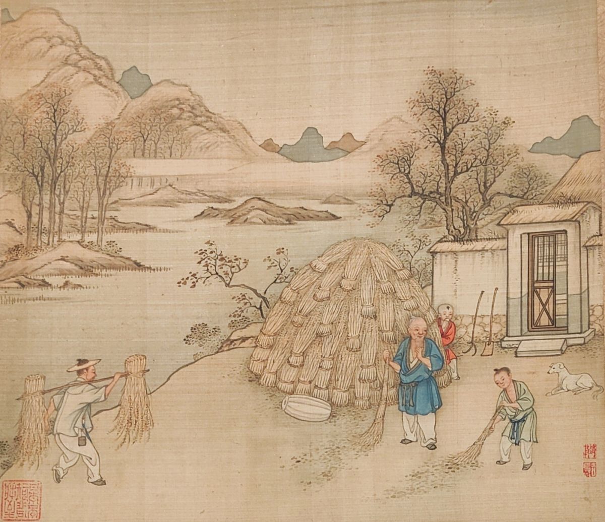 8-清代《农家故事图册：纳谷》.jpg